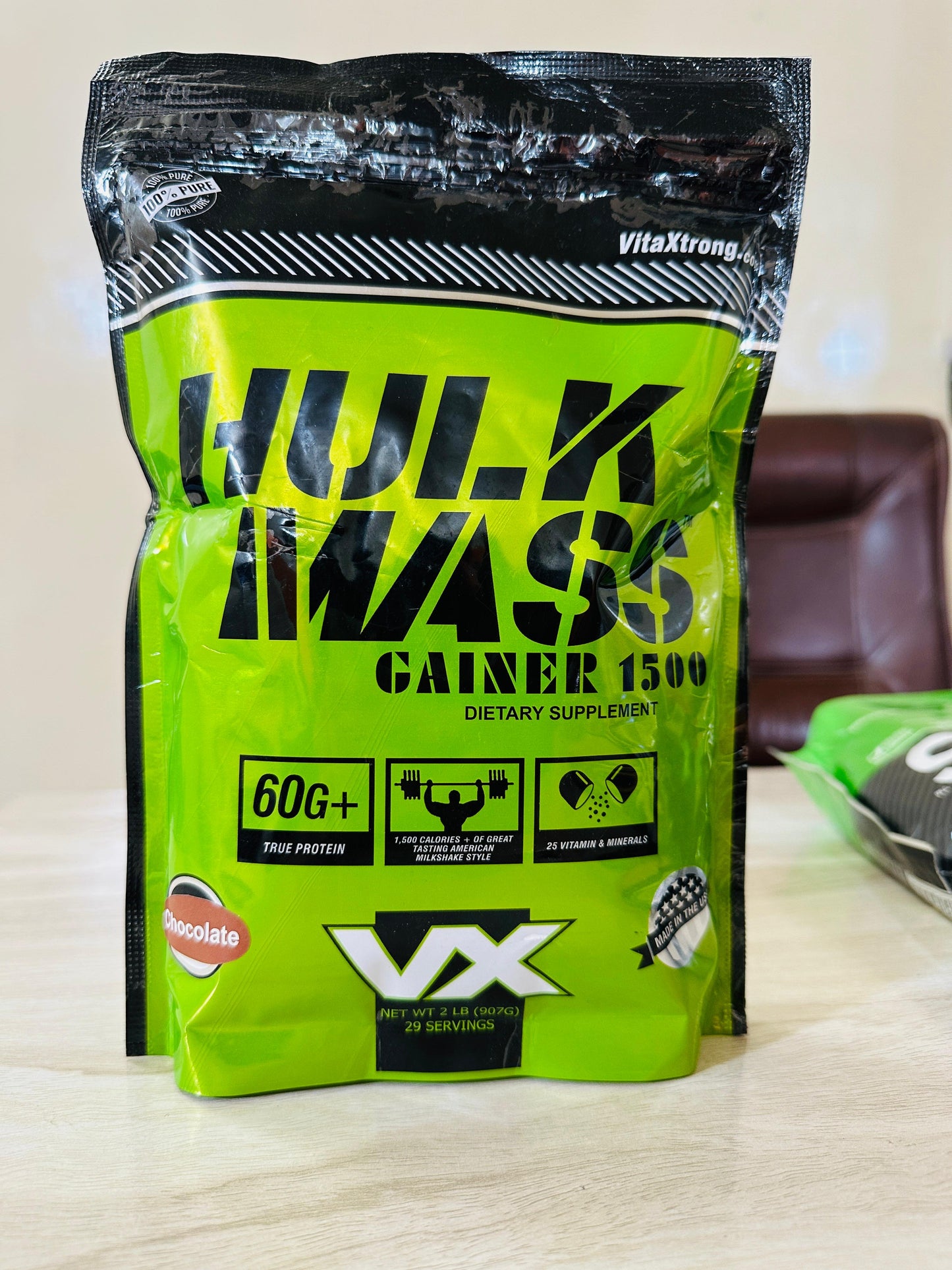 Hulk Mass 2 lbs Weight Gainer 29 servings Chocolate flavor