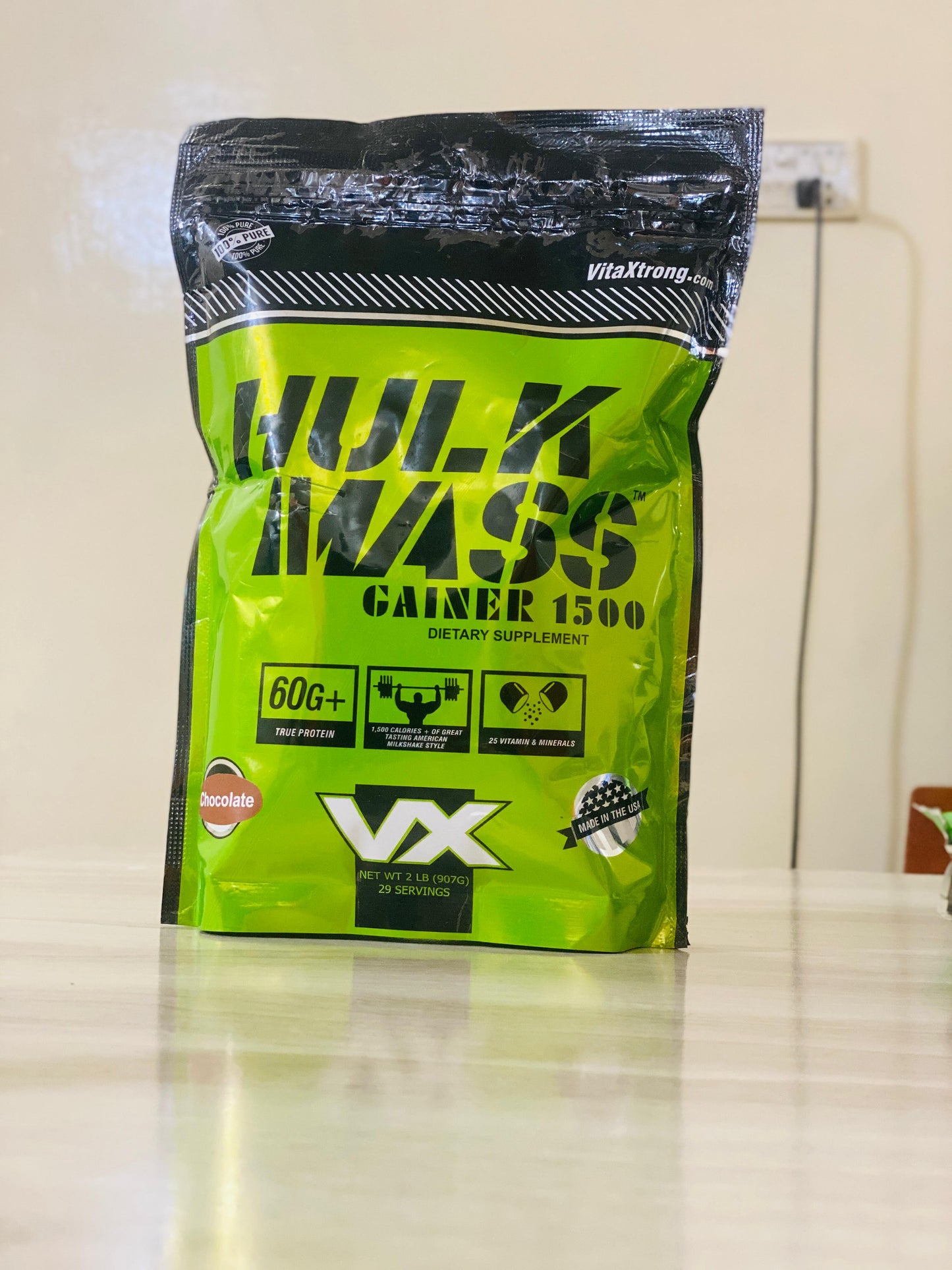 Hulk Mass 2 lbs Weight Gainer 29 servings Chocolate flavor