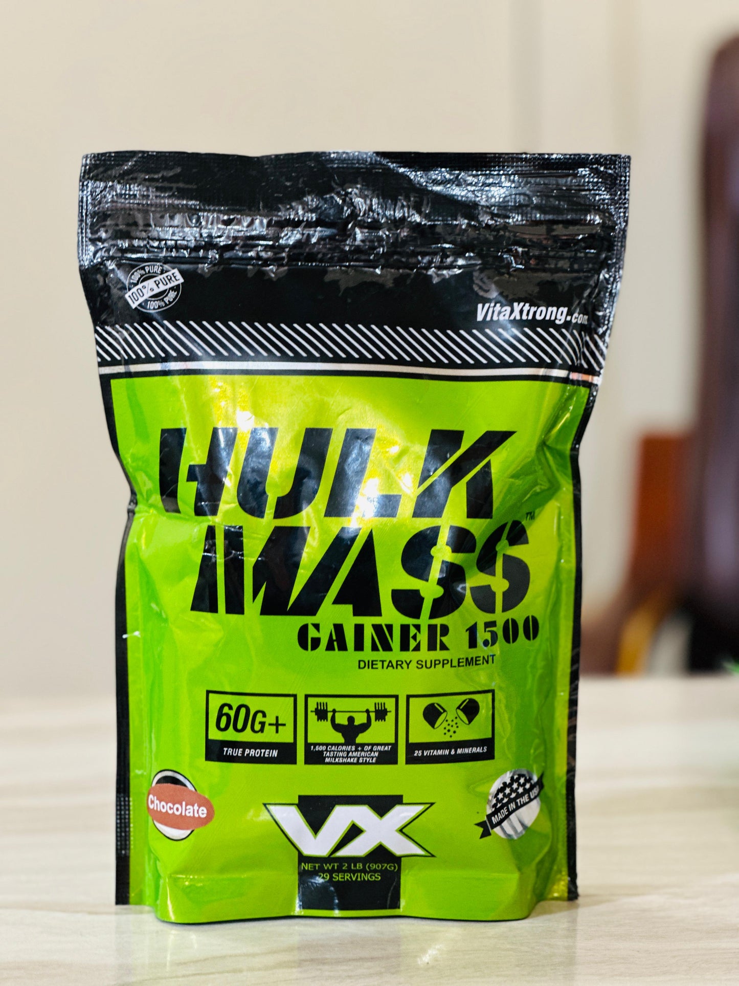 Hulk Mass 2 lbs Weight Gainer 29 servings Chocolate flavor