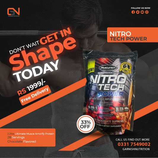 Nitro tech 2 lbs chocolate Flavor made in pakistan